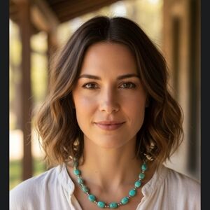 Gorgeous .925 silver turquoise necklace